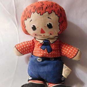 Raggedy Andy Bean Bag Doll Knickerbocker Vintage 1960's